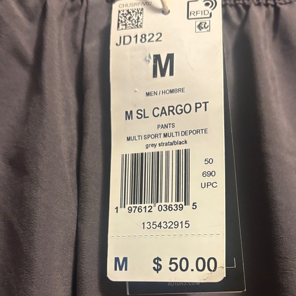 Adidas Men's Cargo Pants in Charcoal - Picture 4 of 4